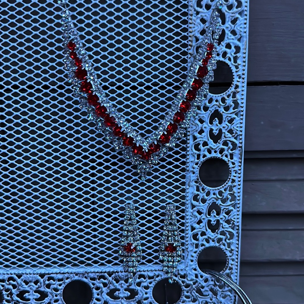 Matching earrings and necklace set